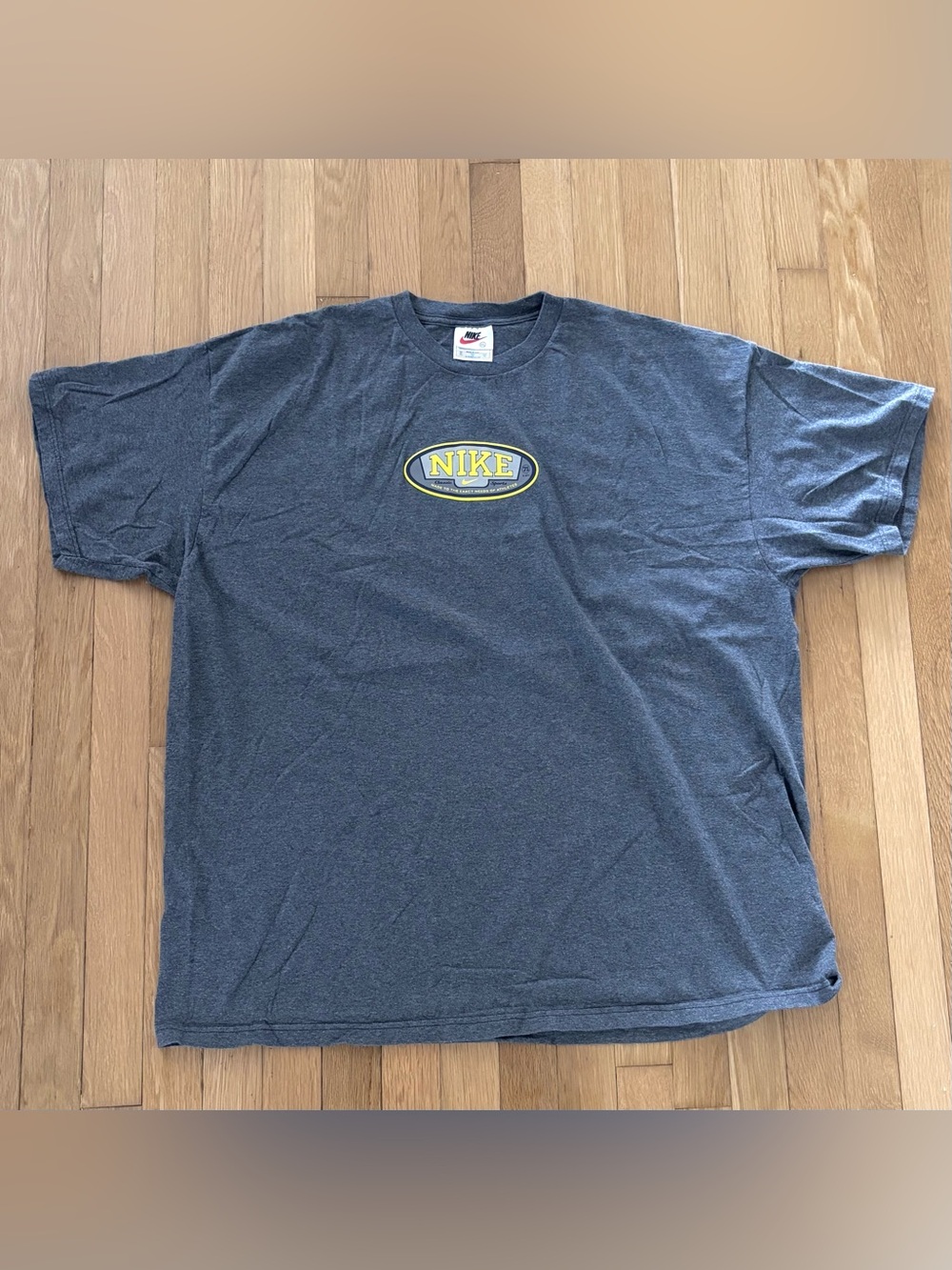 Vintage Nike Oval Logo Shirt Men's 2XL White Tag 90s Streetwear Made In USA Boxy